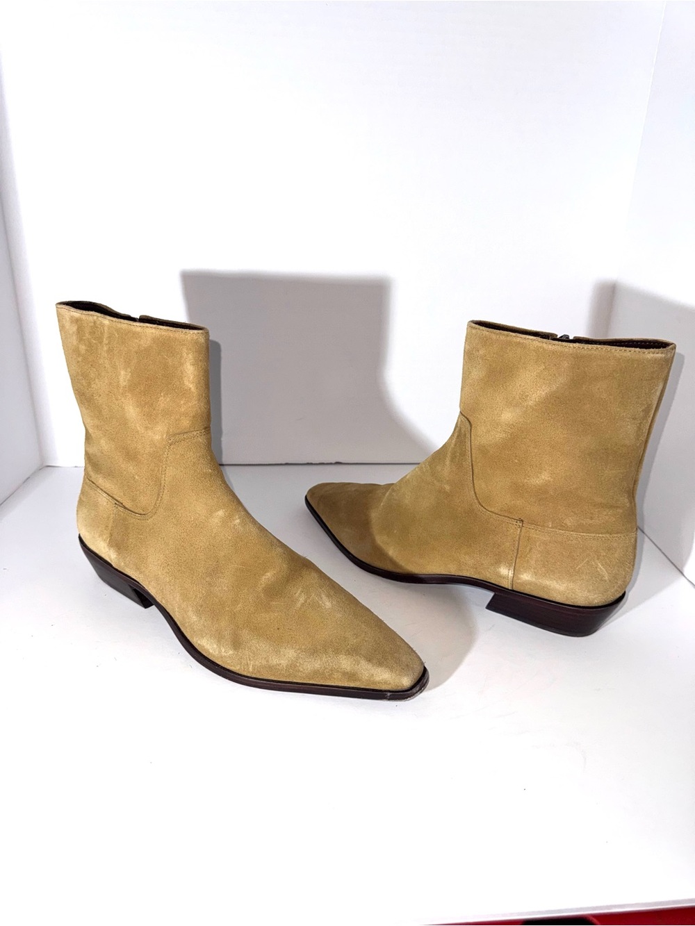 Reformation Dominique Suede Ankle Boots
